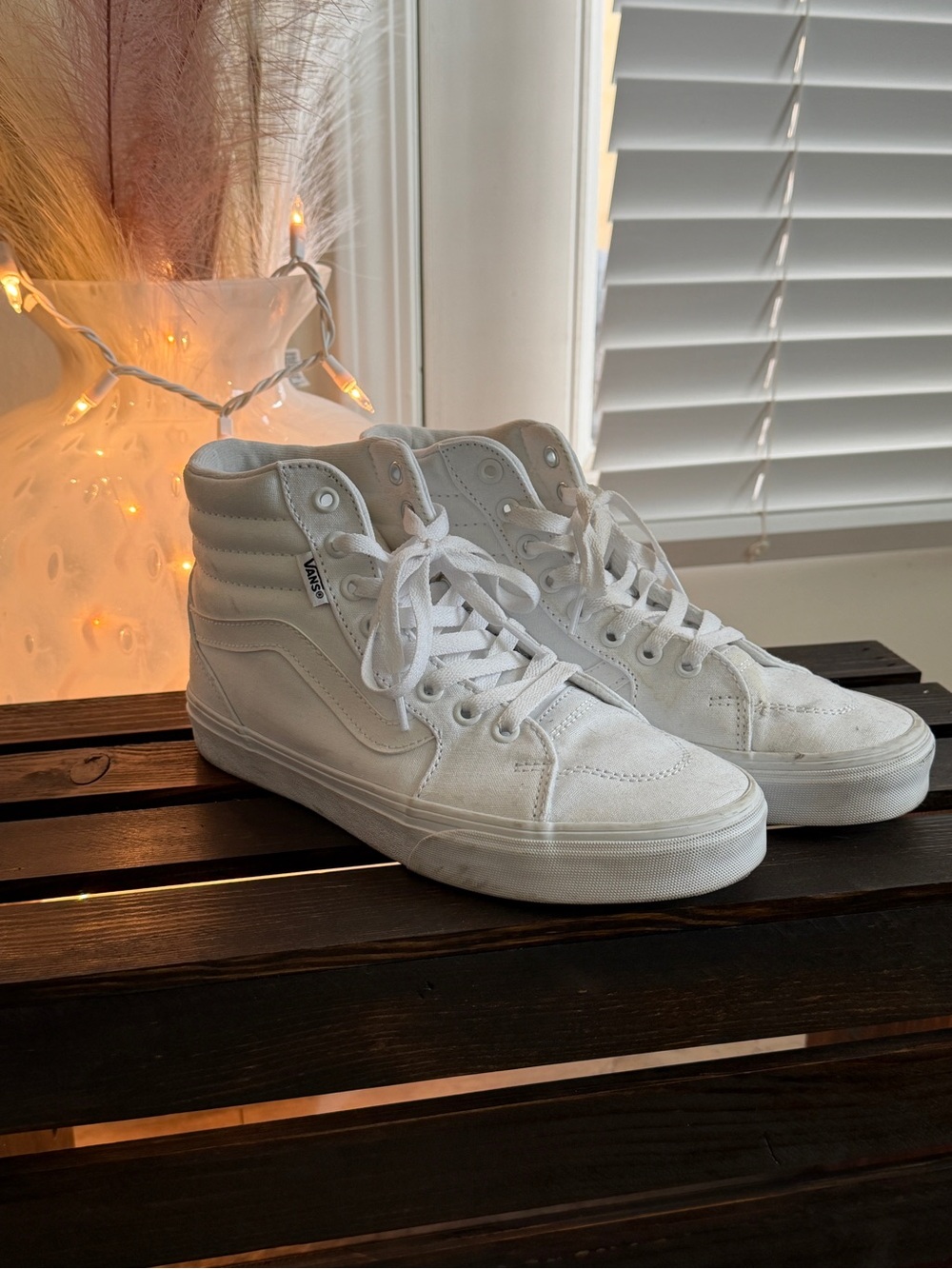 Vans White High-Top Skate Sneakers